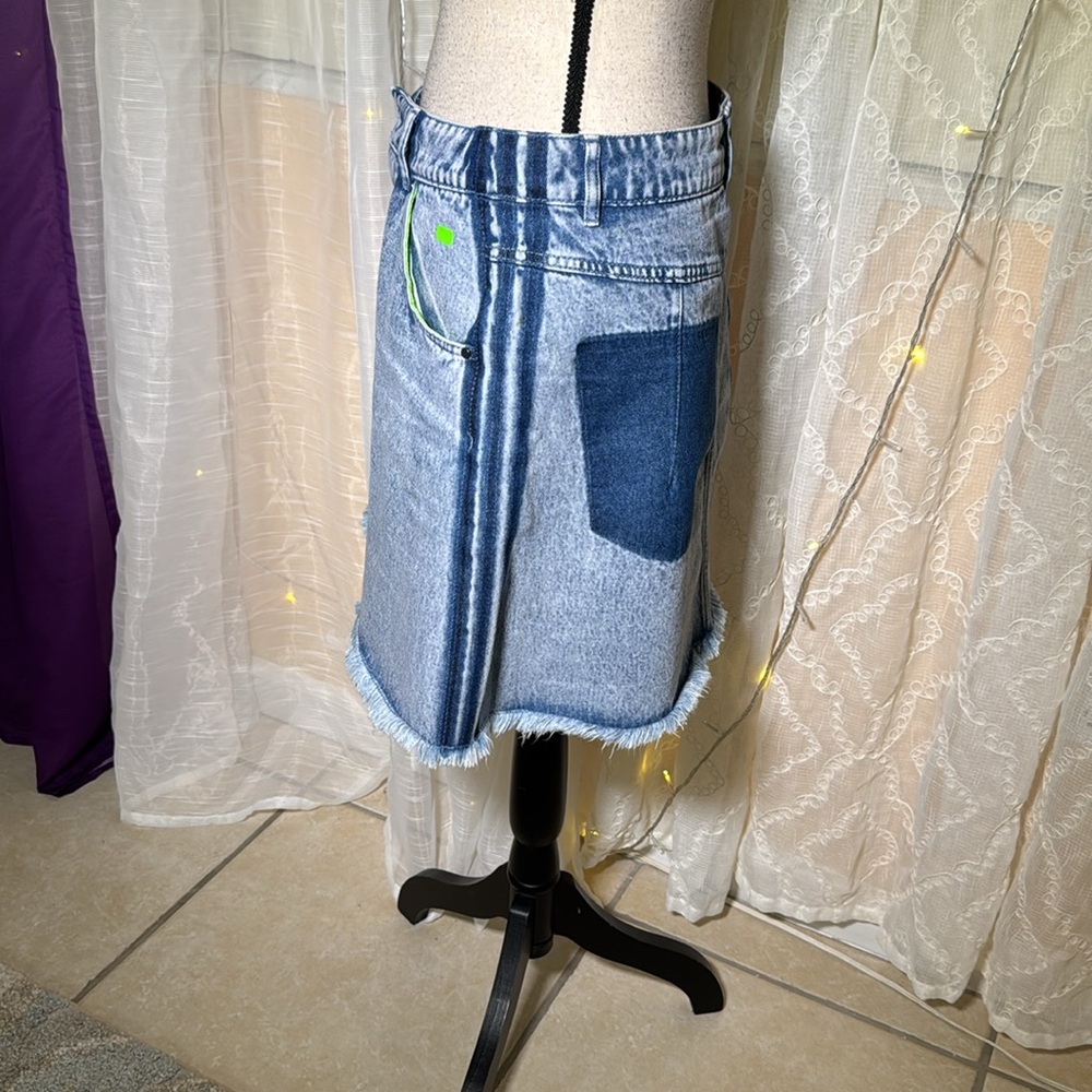 Adidas Blue A-Line Knee-Length Skirt - Picture 4 of 9